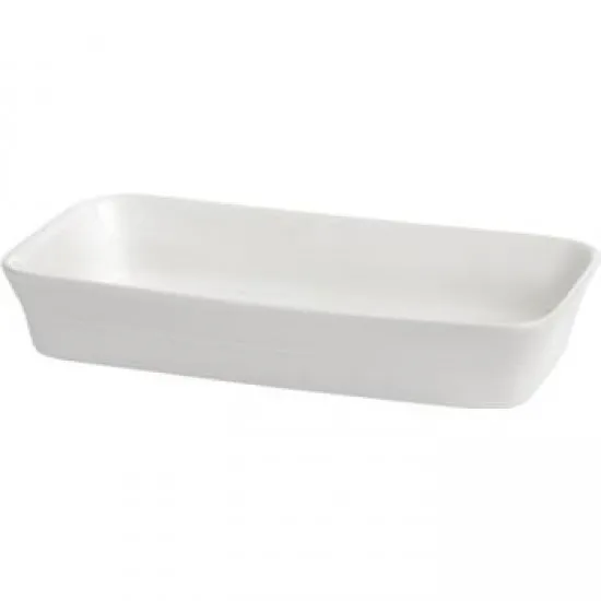 Porc White Rectangular Dish 32.5x19x5.5c X 4