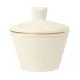 Warm White Academy Line Gold Band Sugar Bowl With Lid X 6