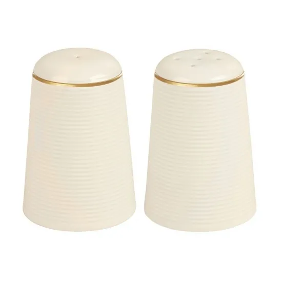 Warm White Academy Line Gold Band Pepper Pot