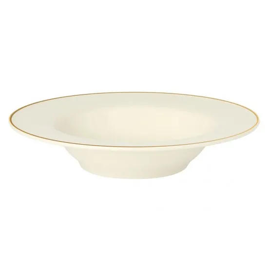Academy Event Gold Band Deep Soup/pasta Plates X 6