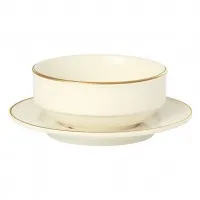 Academy Event Gold Band Saucer 17cm To Fit Soup Bowl X 6
