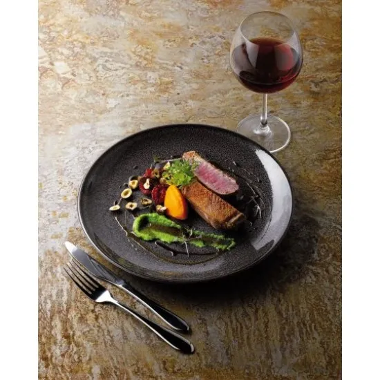 Black Rounded Coupe Plate