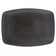 Black Rounded Rectangular Plate