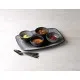 Black Rounded Rectangular Plate