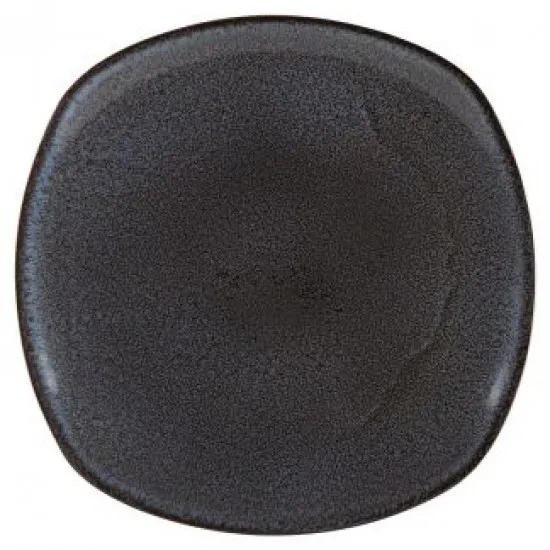 Black Rounded Square Plate