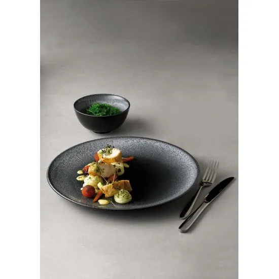 Grey Round Coupe Plate