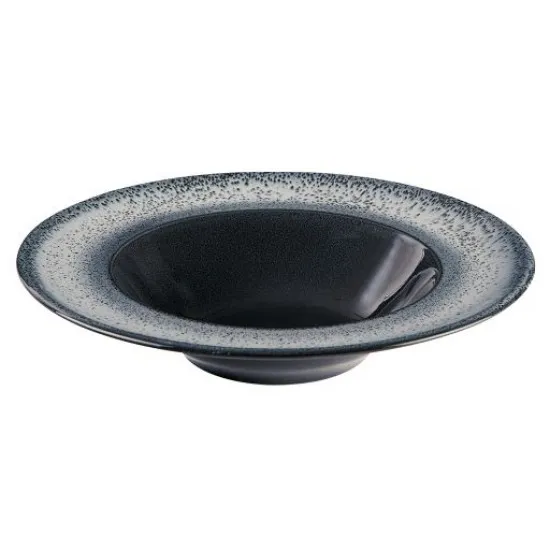 Grey Pasta Bowl With Wide Rim