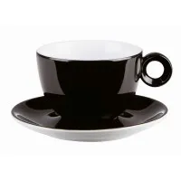 Black Bowl Shaped Cup 12oz/34cl X 6