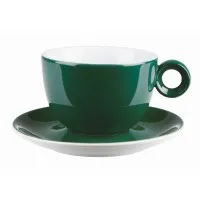 Dark Green Bowl Shaped Cup 12oz/34cl X 6