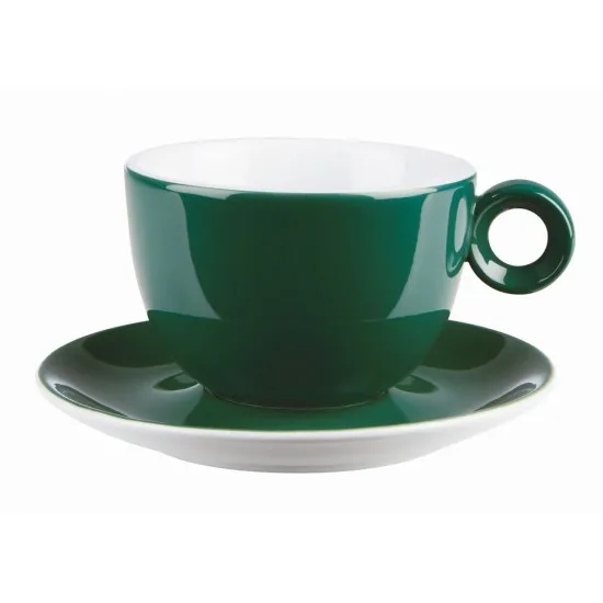 Dark Green Bowl Shaped Cup 12oz/34cl X 6