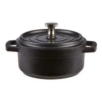 Mini Round Black Cast Alum Cocotte 10cm X 5cm 9oz X 1