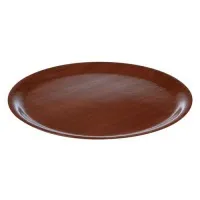 Round Mahogany Wood Tray 33cm  X 1