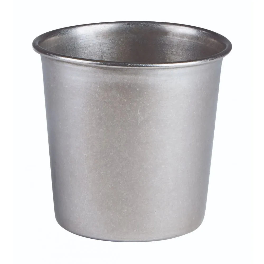 Antique Steel Chip Cup 8.5 X 8.5cm X 12