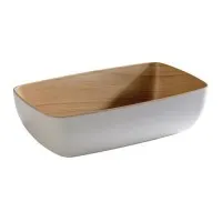 Aps Frida White Gn 1/4 Rect Bowl