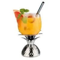 Aps Pineapple Barrel Mug   Transparent Stainless Steel