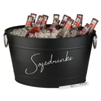 Aps Tin Black Metal,galvanised, Pvc Beverage Tub  40 X