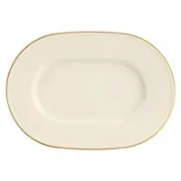 Academy Line Gold Band Oval Plate 25cm X 6