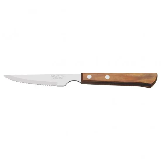 Tramontina 4'' Steak Knife Polywood Light Pine X 12