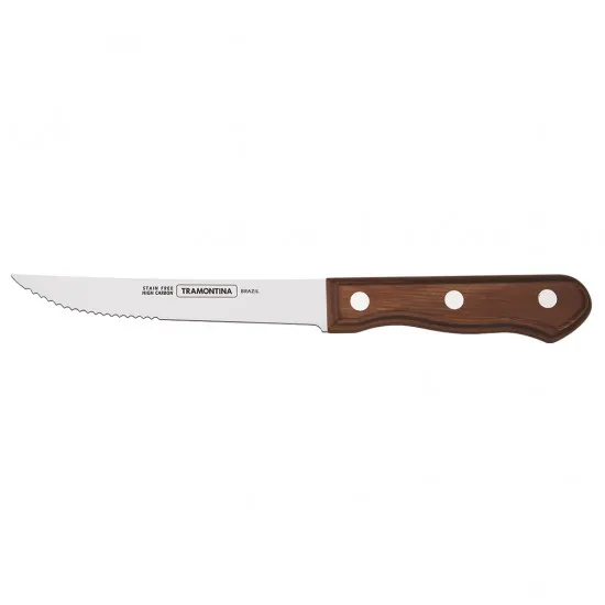 Tramontina 4'' Knife Full Tang Pwood Brown X 12