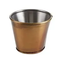 Antique Brass Sides Bucket 11cm X 12