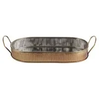 Antique Brass Combo/serving Platter 34cm  X 6