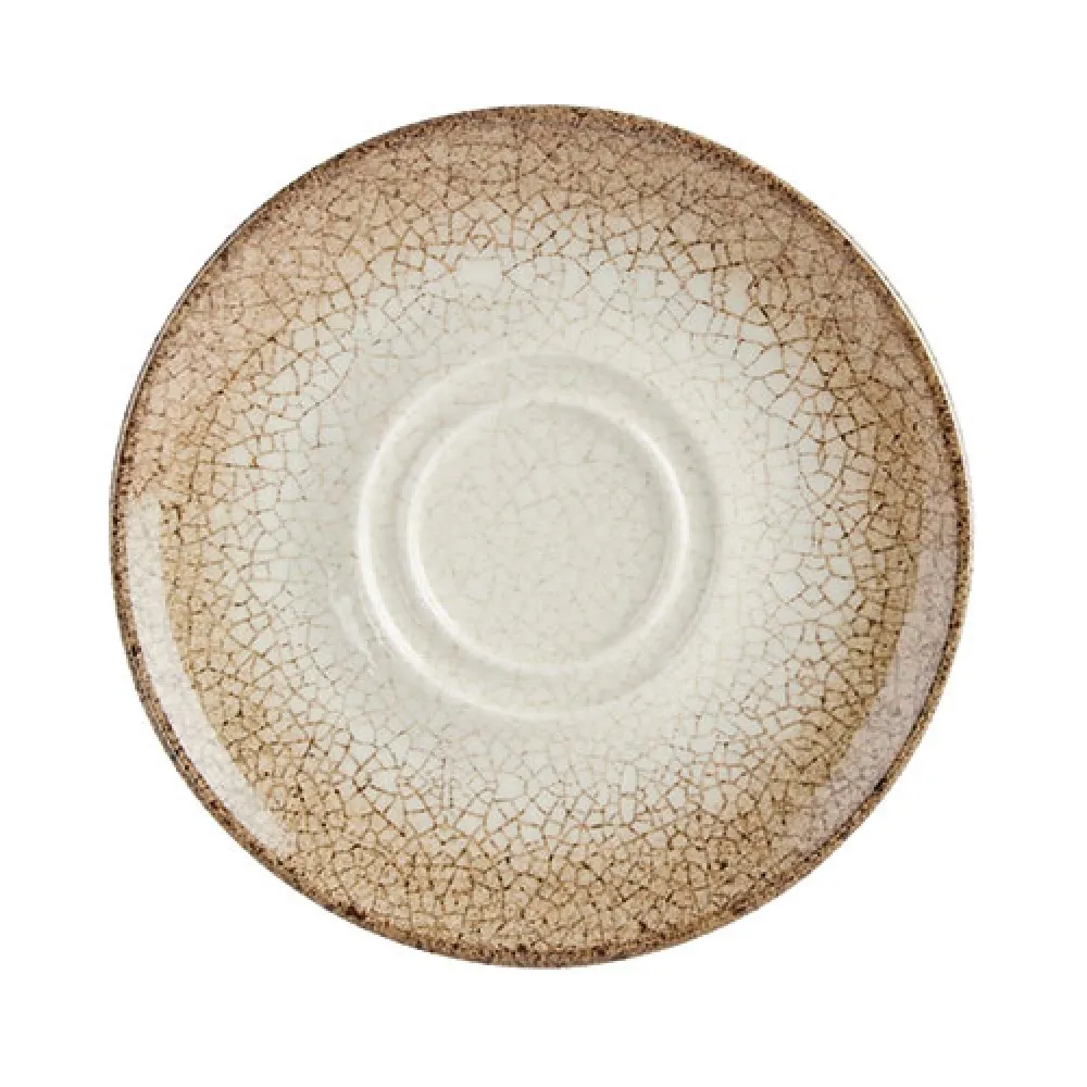 Scorched Double Well Saucer 16cm X 12