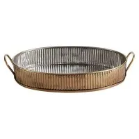Antique Brass Serving Tray 31 X 5cm X 6