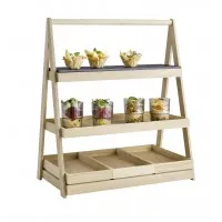 Valo 3-tier Tray Oak 55.5 X 32.5 X 64cm
