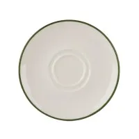 Modest Green Double Well Saucer 16cm X 12