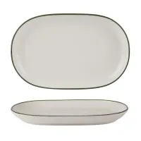 Modest Green Oval Platter 33 X 21cm X 6