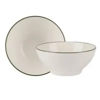 Modest Green Footed Bowl 14cm X 12