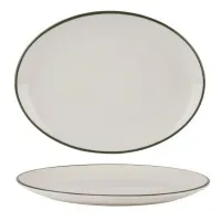 Modest Green Oval Platter 36cm X 6