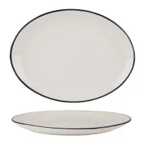 Modest Black Oval Plate 36cm X 6