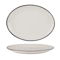 Modest Black Oval Plate 31cm X 6
