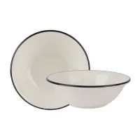 Modest Black Oatmeal Bowl 16cm X 12