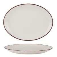 Modest Brown Oval Plate 36cm X 6