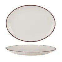 Modest Brown Oval Plate 31cm X 6