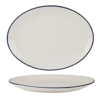 Modest Navy Oval Plate 36cm X 6