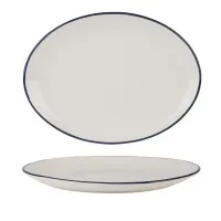 Modest Navy Oval Plate 31cm X 6