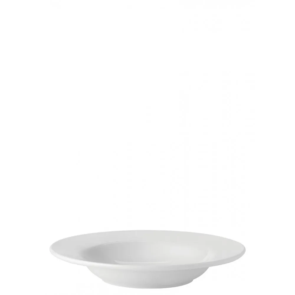 Pure White Rimmed Soup Plate 22.5cm X 6