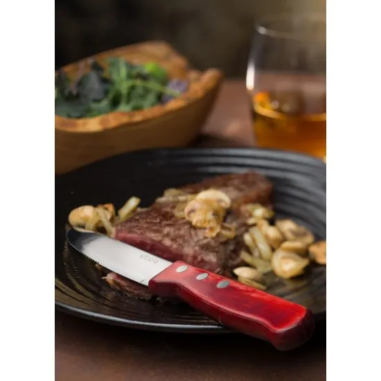 Jumbo Polywood 3 Stud Steak Knife X 12