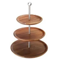 3 Tiered Acacia Sharing Platter 12, 9.75, 8.25'' (30.5, 25, 21cm) X 1