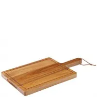Chicago Acacia Board & Leather Strap 11.75 X 9'' X 6