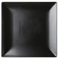 Noir Square Black Plate 10'' (25.5cm) X 12
