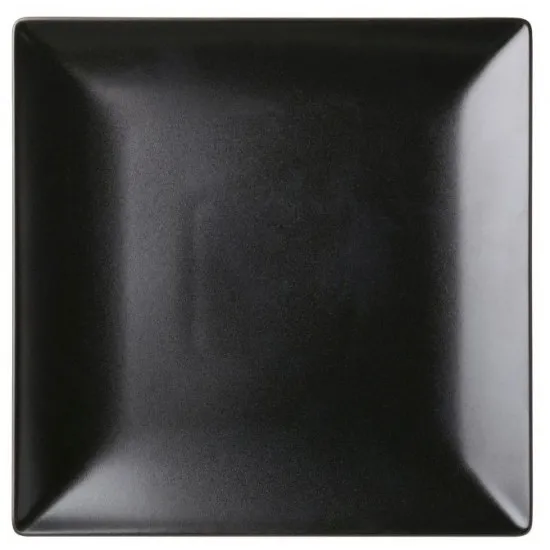 Noir Square Black Plate 10 (25.5cm) X 12