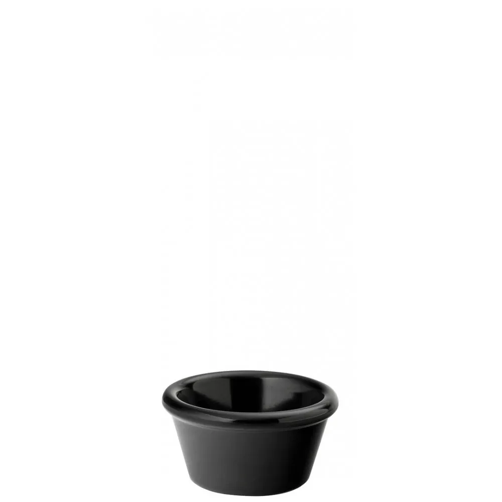Melamine Ramekin Black Plain 2oz X 12
