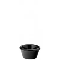 Melamine Ramekin Black Plain 2oz X 12