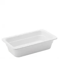 Melamine White Gn 1/4 - 2.5'' (6.5cm) Deep X 1