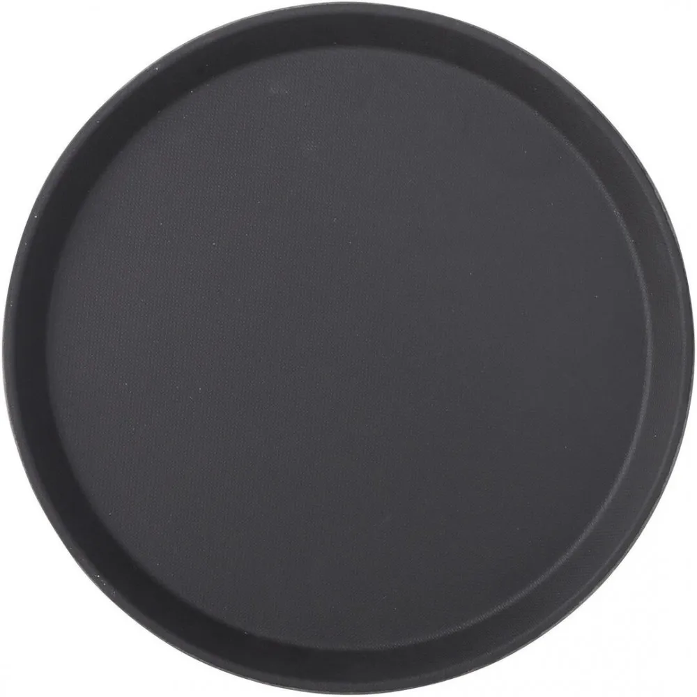 Black Non Slip Tray Round 16'' (40.5cm) X 12