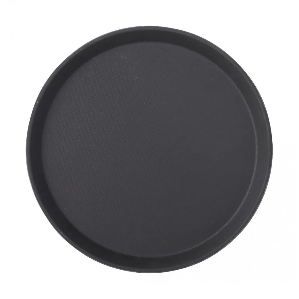 Black Non Slip Tray Round 11'' (28cm) X 12